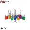 Various Sizes Durable Steel Shackle Safety Aluminum Padlock With Key