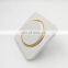 Yaki fashion circular white and gold switch French Standard Copper accessories light household Wall switch 1 gang