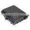 8 Cores 3 input mid-span ports optic fiber ftth Distribution termination box  ftth drop cable box black color ABS material
