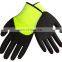 10 Gauge Gray Polyester lined Blue Latex Coated Work Glove for workers industry