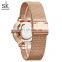 SHENGKE SK Luxury Brand Ultra Thin Fashion Women Watch Steel Mesh Belt Lady Watch Mesh Strap Quartz Female Watches Reloj  K0115L