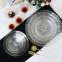 Clear Gold Edged Crystal Glass Charger Plate For Party Wedding And Hotel Restaurant