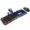 Hot Sale Keyboard Mouse Combos LED Metal Robotic Sense Gaming Mechanical Keyboard and Mouse Computer Sets