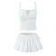 European and American style spring and summer new street fashion hot girl casual top sexy suspender vest short skirt set