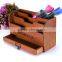 Zakka desktop multifunctional storage box, coffee old wooden box