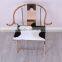 golden stainless steel antique living room chair