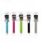 Factory direct sale colorful stainless steel bluetooth mini selfie stick with mirror