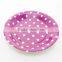 Newest Pink Polka Dot Round Paper Plates