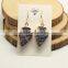 EA3227 New gold electroplated natural crystal gemstone arrowhead earring