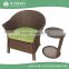 2016 antique outdoor furniture vines outdoor cane rattan chair with hidden ottoman