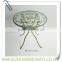LC-77449 Garden outdoor folding metal coffee tables with glass top