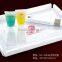 hot sale customized fashion and simple white plastic serving tray