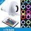 Wireless Bluetooth 4.0 Speaker Dimmable Multicolored LED Light Bulb