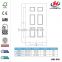 JHK- 006 6 Panel MDF/ HDF Molded Swing Interior White Primer Door                        
                                                Quality Choice