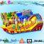 giant inflatable pirate ship playground,2 parts ocean park shark inflatable trampoline, pirate ship bouncy castle slide                        
                                                                                Supplier's Choice