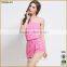 2016 casual pink clothing dress new style printed strap dresses women dresses