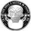 metal skull shape beer bottle opener fridge magnet