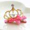 Children Hair Accessories Rhinestone Tiara Hair Clip,Bling Rhinestone Crown Clip For Decoration