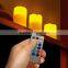 Fashion multi colour remote control flameless led candle