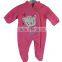 Rose polar fleece baby romper and nice zipper