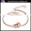 Korean Model Selling Two Round Balls Women 925 Sterling Silver Bracelet Bangle