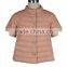 100% nylon women new fashion short sleeve down jacket for winter .