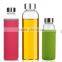 Good quality cartoon pattern glass drinking cup travel tumber water glass cup