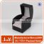elegant black embossing clamshell watch box with pillow