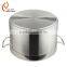 Stainless steel pot with double-ply bottom