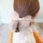Elegant Small Imitation Pearls Decoration Big Chiffon Bows Elastic Rubber BandsHairwear Hair Accessories For Women & Girls
