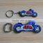 custom 3D rubber motor beer bottle opener motorcycle keyring