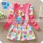 (Q913) two color flags branded 18m-6y children clothes kids dresses frozen elsa frocks new designs girl dress for kids frocks