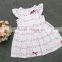 Beautiful cute star and bfowknot design pink color princess dress style for baby girls