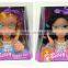 fashion doll half body big head brown hair beauty girl