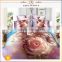 Home textile supplier manufactuing full size 100% cotton printed luxury rose pattern bedding set