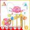 Eco-friendly newborn baby gift set electric musical hanging bed rattle toys
