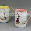 Ceramic yellow mug, paintable ceramics mug, 200ml mug