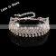 2015 new wholesale rhinestone pave crystal chain bead bangle bracelet