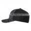 grey color hot sale short brim cheap 6 panel blank fitted hats wholesale