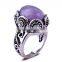 2015 hot sales antique silver engraved ring decorated with agate