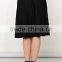 Summer fashion midi skirt for lady, Black color knit pleated a line skirt - SYK15305