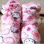 Kid Indoor boots with Hello Kitty pattern soft fleece fabric slipper