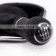 New 6 Speed Gear Shift Knob Gaitor Boot Black PU Leather