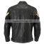 Motorbike Stripes Style Leather Jacket/ PW-JK-359