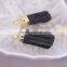 Natural Black Tourmaline Pendant Black Tourmaline Nunatak Energy Chakra Pendant Gold Plated Eded Gem Stone Druzy Pendant