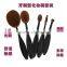 5pcs New Arrival Oval Brushes Black Color Oval Makeup Brush Set Toothbrush Set