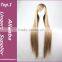 100Cm Drag Queen Manic Panic Wigs Harajuku Anime Cosplay Wigs Heat Long Straight Synthetic Wig With Bangs Perruque