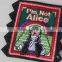 high quality personalized embroidery patch ployester textile patches in 9*10cm for clothing