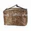 Cheap new design travel leopard print cosmetic bag