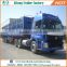 3 axle 50 tons high drop side board cattle gated stake steel cage cargo fence semi trailer for sale